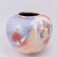Blue moon, 2021, 33x30cm, stoneware, porcelain, glaze