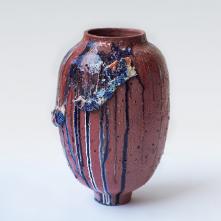 No name blue twin, 2020, 50x30cm, stoneware, porcelain, glaze