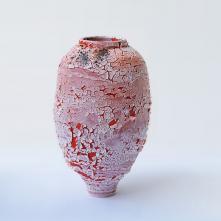 No name red twin, 2020, 50x30cm, stoneware, wild clay, glaze