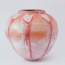 Sunset moon, 2021, 33x33cm, stoneware, porcelain, glaze